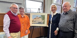 Charles and Penny Cassell with Chairman Corinne Pierog and Board Member Vern Tepe