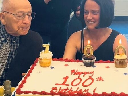 Aurora resident Ray Moore celebrates his 100th birthday