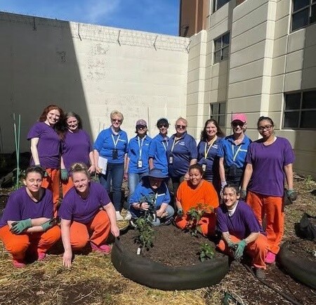 Picture of female inmates and members of the Geneva Garden Club (pictures from Kane County Sheriff's Office) 
