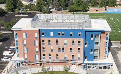 The newly-opened West Hall at Aurora University caters to juniors and seniors and also includes space for students enrolled in its Pathways program for autism. Photo credit: Aurora University