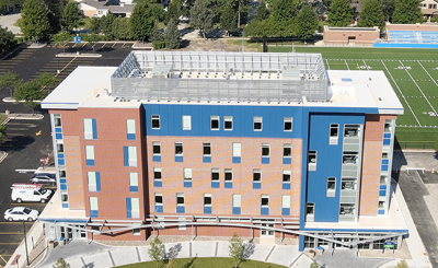 The newly-opened West Hall at Aurora University caters to juniors and seniors and also includes space for students enrolled in its Pathways program for autism.  Photo credit:  Aurora University