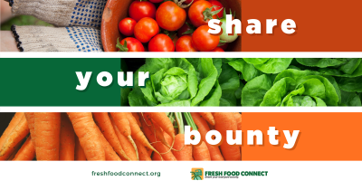 A free mobile app, Fresh Food Connect, helps small farmers and gardeners to donate excess produce to hunger relief organizations. 