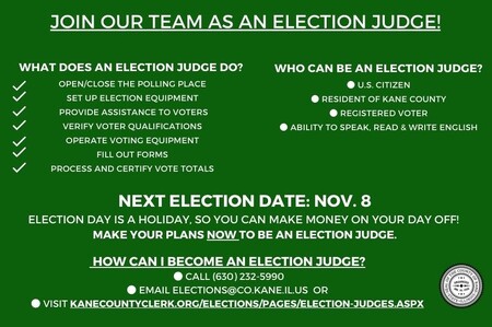 Information from the Kane County Clerk's Office