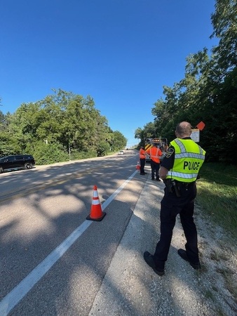 View of Burlington Road near Kings Mill Drive in Campton Hills 