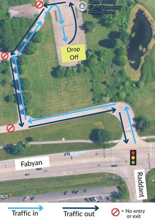 Map for Pop-Up Recycling at Fabyan Parkway 