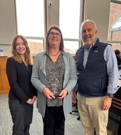 Jodie Wollnik, Director of the Kane County Environmental & Water Resources Department​, Anne Wilford, Stormwater Management, Rick Williams, County Board member and Development Committee Chairman 
