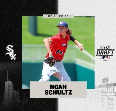 Kane County resident Noah Schultz of Aurora was drafted in the first round by his hometown team, the Chicago White Sox.  Photo credit:  White Sox Facebook page. 