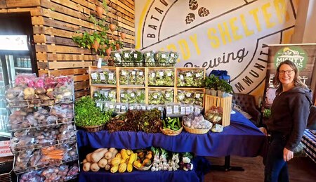 Mighty Greens pop-up farmstand  