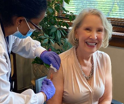 Kane County Board Chairman Corinne Pierog got her flu shot and encourages others to do the same 
