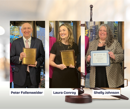 Three local attorneys for their outstanding commitment to providing free legal assistance to those in need