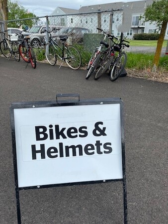 Bicycles collected during past recycling event 