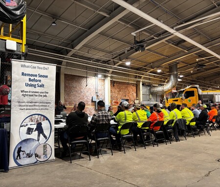 Around 30 snow plow operators and public works professionals gathered at KDOT for an annual workshop on safer, more efficient salt use.