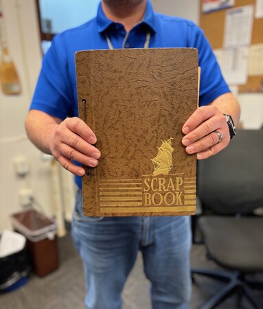 World War II-era scrapbook documenting local service members killed in action 