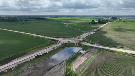 Bunker Road Extension and Roundabout Project near LaFox, just west of Geneva,