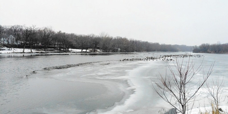 Thawing Fox River - Photo from Kane County Emergency Management