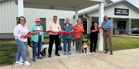 Ribbon cutting at Kane County Animal Control on June 8