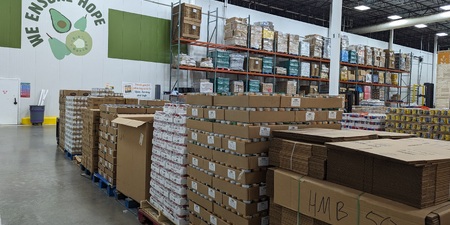 Food donated or purchased by the Northern Illinois Food Bank