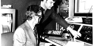 Former Left To Right: Batavia Mayor Bob Brown and Tri-Com Executive Director Jerry Bleck in 1976