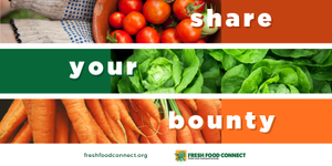 A free mobile app, Fresh Food Connect, helps small farmers and gardeners to donate excess produce to hunger relief organizations.
