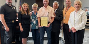 Kane County Sheriff Ron Hain, State's Attorney Jamie Mosser, Board Member Cherryl Strathmann, Steve McHugh, Board Members Mo Iqbal, Bill Tarver, Chairman Corinne Pierog 