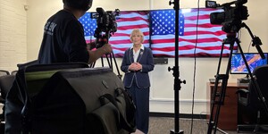 Picture of production of the 250th anniversary video by BATV 