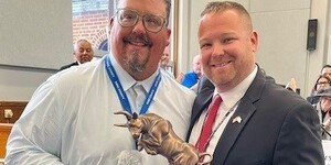 Kane County Veterans Assistance Commission (VAC) Service Officer Nate Johnson with VAC Supt. Jake Zimmerman