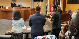 Chris and Ryan receive praise for their completion of Veterans Treatment Court