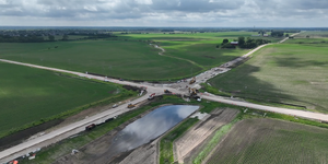 Bunker Road Extension and Roundabout Project near LaFox, just west of Geneva,